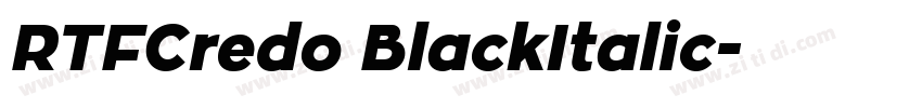 RTFCredo BlackItalic字体转换 RTFCredo BlackItalic字体转换